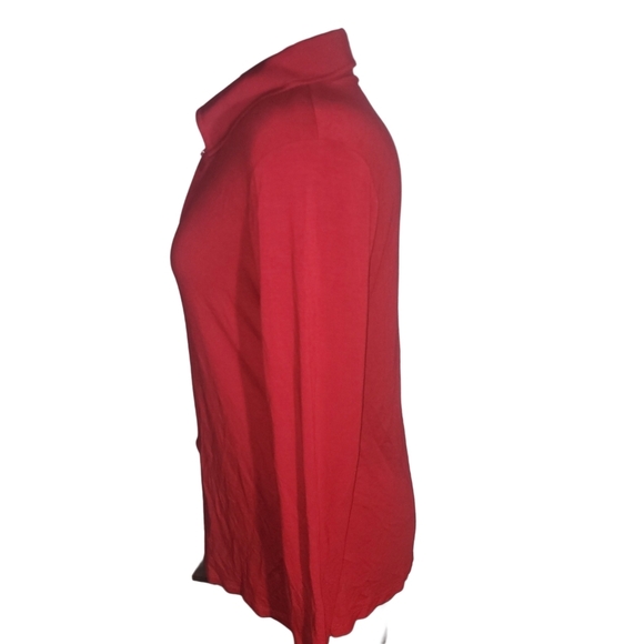 Zara Red Full Button Front Shirt L - Picture 5 of 7